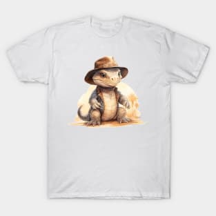 Komodo Dragon Wearing a Cowboy Hat T-Shirt